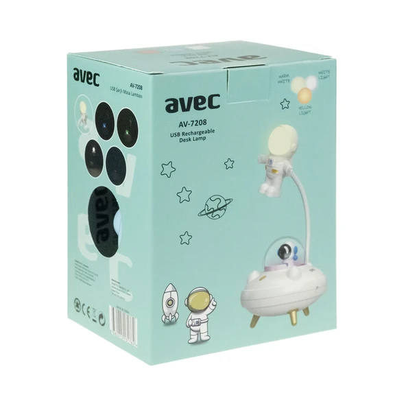 Avec AV-7208 USB Şarjlı Masa Lambası 131762 - Resim 3