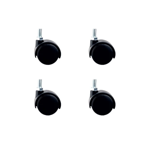 Küçük Plastik Vidalı Teker - 40 MM  HKS102 - 4 Adet ürün görseli 1
