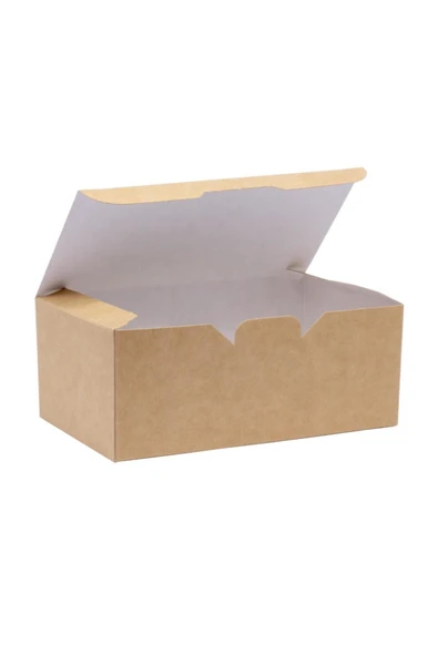 Murty99 Natural Kraft Soğan Halkası/Nugget Kutusu Orta Boy 17.5x10x7 Cm 1000 Adet ürün görseli 1