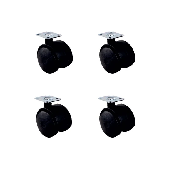 Küçük Plastik Tablalı Teker - 40 MM  HKS101 - 4 Adet ürün görseli 1