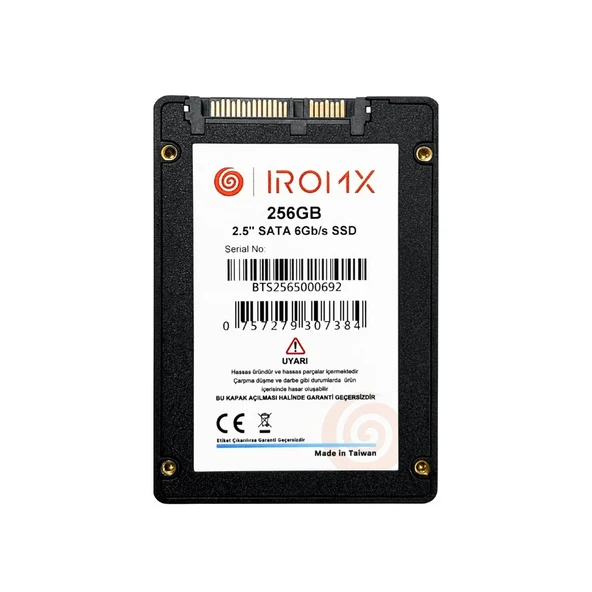 IROMX 256GB 540/460MB/s 2.5" SATA 3.0 SSD IR256GS3 ürün görseli 1