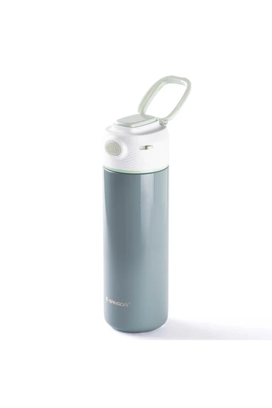 Tantitoni GRİ PASLANMAZ ÇELİK TERMOMETRELİ TERMOS 450ML ürün görseli 1