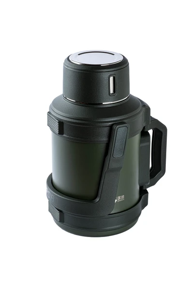 DKADI TNT-OKADI OUTDOOR YEŞİL KULPLU PASLANMAZ ÇELİK TERMOS 3L ürün görseli 1