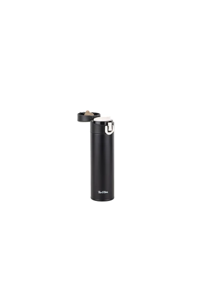 Tantitoni Mat Siyah Paslanmaz Çelik Termos 300ml - Resim 3
