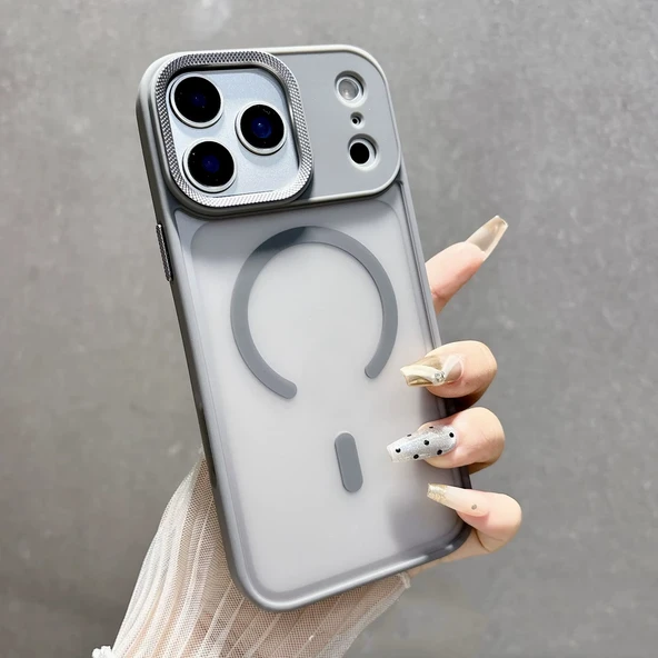 FitCase iPhone 17 Pro Max Kılıf Soft Mat Magsafe Kapak - Resim 2