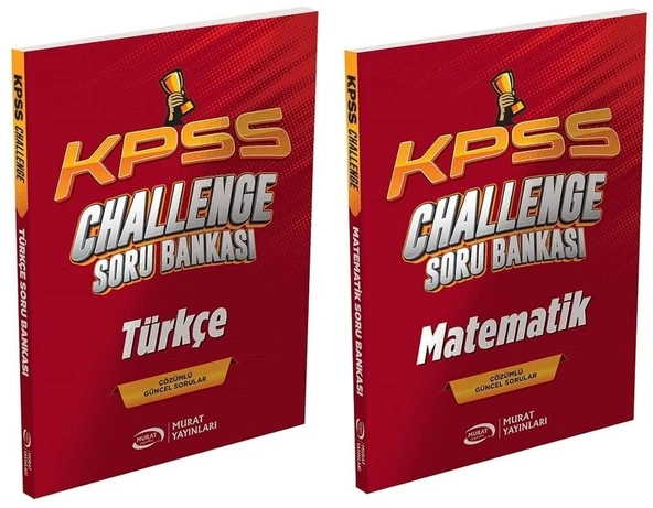 Murat KPSS Türkçe + Matematik CHALLENGE Soru Bankası 2 li Set Murat Yayınları ürün görseli 1