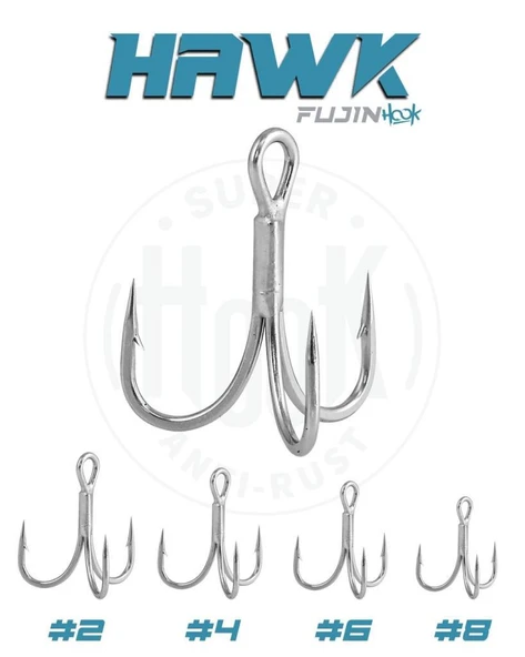 Fujin Hawk Süper Anti-Rust Üçlü Kanca - Resim 4