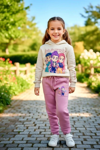 3 İplik Huntrix Kız Çocuk Eşofman Takım ürün görseli 1