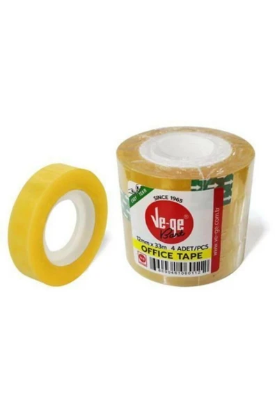 Vege Ofis Bandı 12x33 M (4'lü Paket) ürün görseli 1
