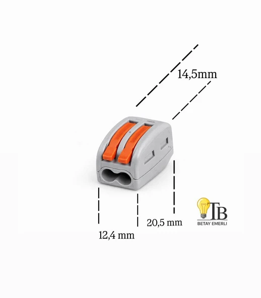 Horoz Electric Connector2 Klemens  2 Kutuplu (20Adet) - Resim 2
