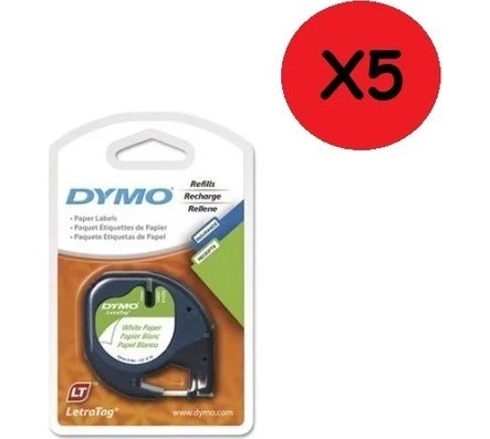 Dymo Şerit Let.Kağıt 12Mmx4M Beyaz 721510 59421 5 adet ürün görseli 1