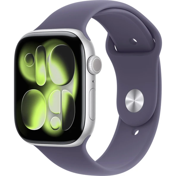 Apple Watch Series 11 Gps, 42 mm Gümüş rengi Alüminyum kasa ve Sis moru Spor kordon - S/m ürün görseli 1