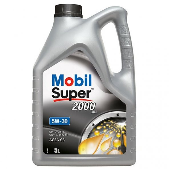 Mobil Super 2000 XE C3 5W-30 DPF 5 Lt Benzinli Dizel Motor Yağı ürün görseli 1