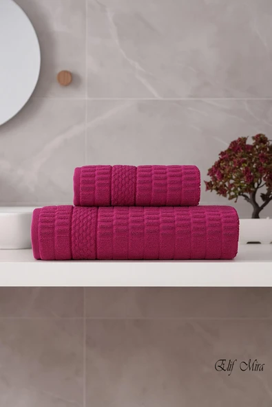2 Parça Banyo Havlu Seti %100 Pamuk 2 Parça (50×90 + 90×150 cm) | Soft Comfort ürün görseli 1