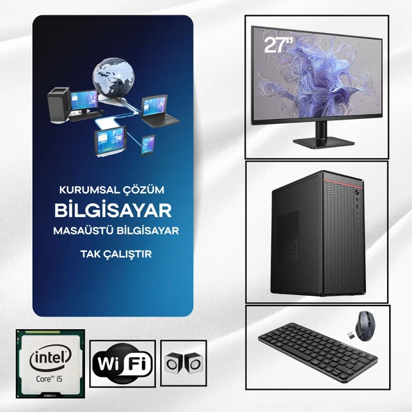 DAGMOR BN2015051 İNTEL İ5 3470 16GB RAM 480 GB SSD 27'' EKRAN FULL SET MASAÜSTÜ BİLGİSAYAR KASASI +WİFİ ürün görseli 1