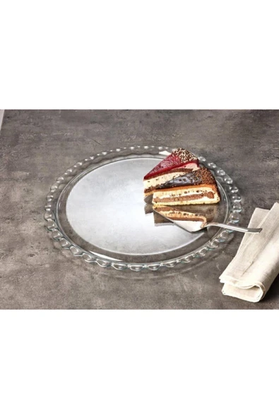 10673 Patisserie Cam Servis Tabağı 26 Cm ürün görseli 1