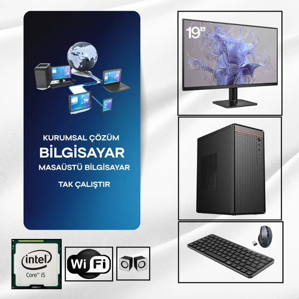 DAGMOR BN2015041 İNTEL İ5 3470 16GB RAM 480 GB SSD 19'' EKRAN FULL SET MASAÜSTÜ BİLGİSAYAR KASASI +WİFİ ürün görseli 1