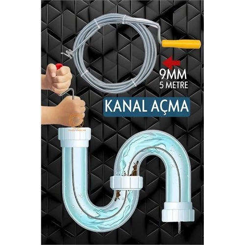 Profesyonel Kanal Açma Sprali Kanal Gider Tıkanık Açıcı 5 mt ürün görseli 1