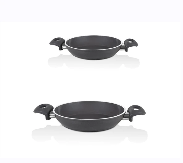 Falez Seramik Sahan Seti 20 - 24 CM Füme Renk ürün görseli 1