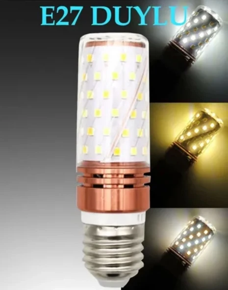 E-27 12w Mısır Led Ampul 3 Renk Beyaz - Günışığı - Ilık Beyaz 3500K/4000K/6500K ürün görseli 1