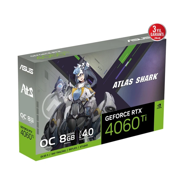PTTAVM: Asus Atlas SHARK-ATS-RTX4060TI-O8G-V2-GAMING-NVIDIA