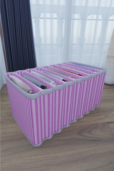 8 Bölmeli Dolap ve Çekmece Içi Düzenleyici Akordiyon Organizer L-00517 (3 Adet) ürün görseli 1