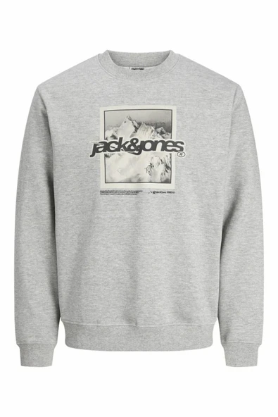Jack Jones Flare Front Prınt Relax Fit Erkek Sweat 12285680 ürün görseli 1