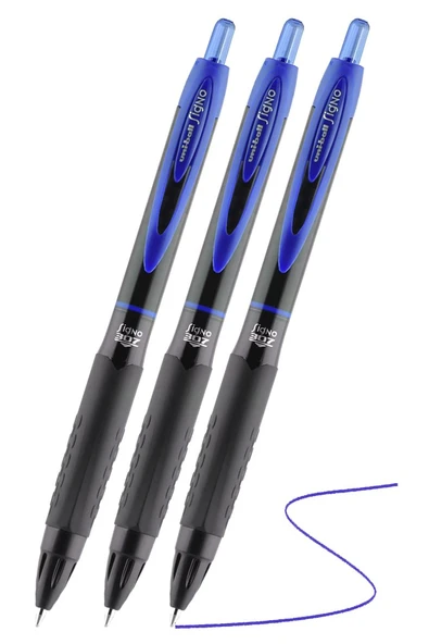 Mavi Pilot Kalem Signo 307 3 Adet Uniball Basmalı Pilot Kalem 0.5 mm Roller Uçlu Pilot Kalem İnce Uçlu Likit Mürekkepli ürün görseli 1