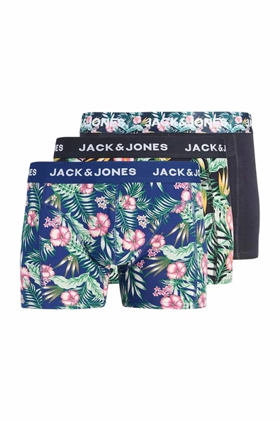 Jack Jones Sean Flower 3 Lü Paket Erkek Boxer 12295180 ürün görseli 1