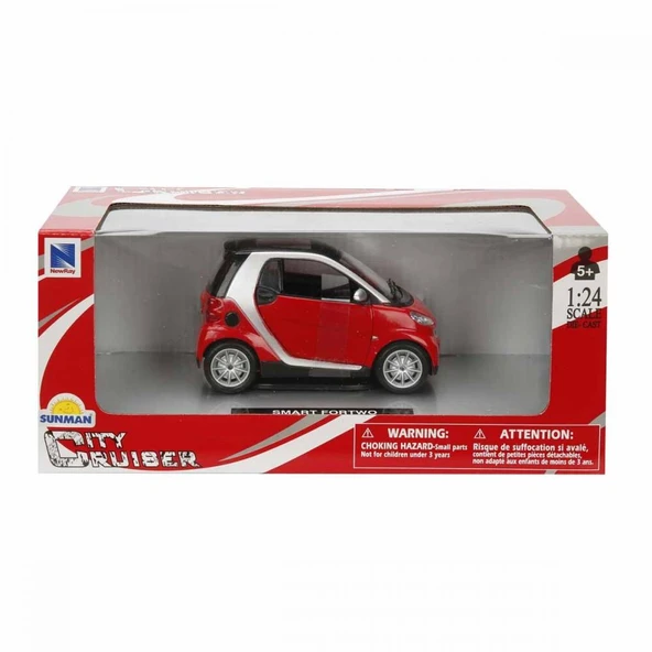 Sunman City Cruiser Smart Fortwo Kırmızı 1/24 Model Araba ürün görseli 1