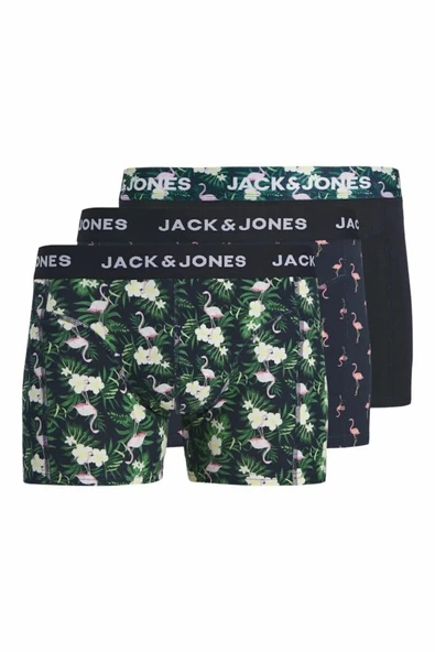 Jack Jones Flamıngı Flower 3 Lü Paket Erkek Boxer 12291169 ürün görseli 1