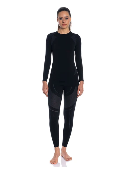 Thermoform Extreme Kadın Seamless Termal Uzun Kollu İçlik Seti Siyah ürün görseli 1