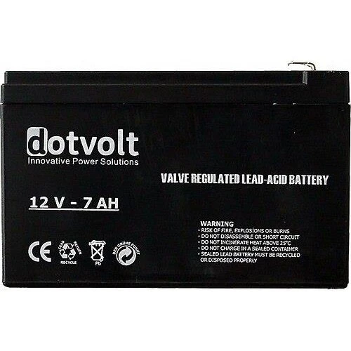 DOTVOLT 12v 7amper SC7-12 Kuru Tip Alarm Aküsü ürün görseli 1