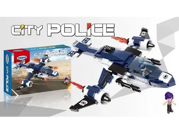 Polis Helikopteri Yapım Seti 250 Parça Detaylı ve Eğitici Blok Montaj Oyuncağı ürün görseli 1