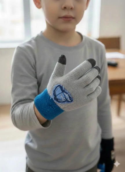 KİTTİ 25240-07 ERKEK ÇOCUK ÖRME TRİKO ELDİVEN 9-12 YAŞ ürün görseli 1