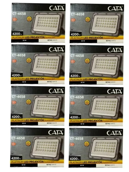 Cata CT-4658 50W 6500K (Beyaz Işık) Led Projektör (8 Adet) ürün görseli 1