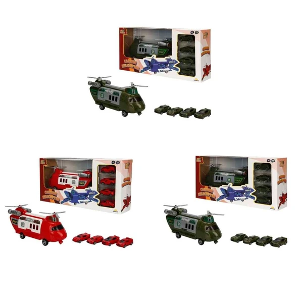 GARAJ SET POLİS AMBULANS ASKER TAŞIYICI HELİKOPTER ARB 3R ürün görseli 1