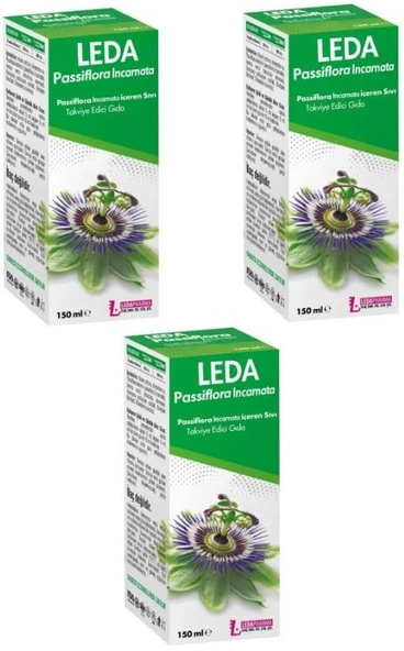 Ledapharma Passiflora Şurup 150 Ml 3'Lü PAKET (SKT:11/2027) ürün görseli 1