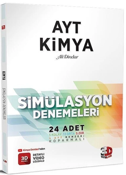 AYT Kimya Simülasyon 24 Deneme 3D Yayınları ürün görseli 1