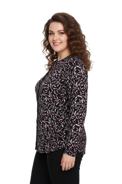 Kadın Düğmeli Modelli Bluz BGL-ST05130 - Resim 3