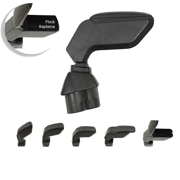 Ford Connect Araca Özel Kol Dayama Kolçak Siyah 2002-2009 arası uyumlu Pnd ürün görseli 1