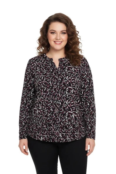 Kadın Düğmeli Modelli Bluz BGL-ST05130 ürün görseli 1