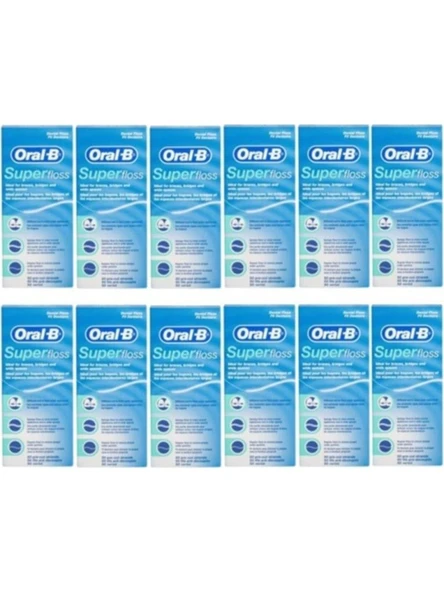 Oral-B Diş İpi Super Floss 50'Li X 12 PAKET (SKT:06/2029) ürün görseli 1