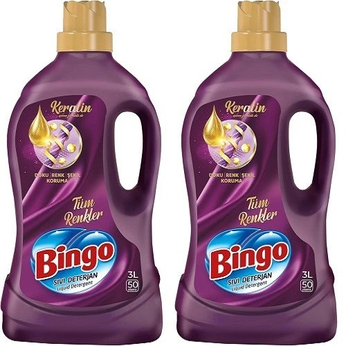 Bingo Sıvı Deterjan Keratin Tüm Renkler 3 Lt. ( 2 Adet ) ürün görseli 1