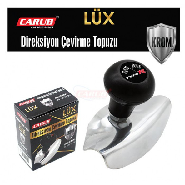 Carub Direksiyon Çevirme Topuzu Armalı Lüks Krom ürün görseli 1