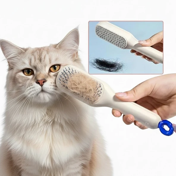 1 Adet Sihirli Geri Çekilebilir KEDİ Tarak Kendini Temizleyen KEDİ Fırçası Kolay Temizlenen Fırça ürün görseli 1