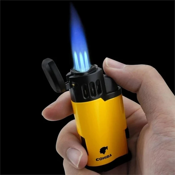 Cohiba CCM0776 Jet Torch Delicili Puro Çakmağı Sarı ürün görseli 1