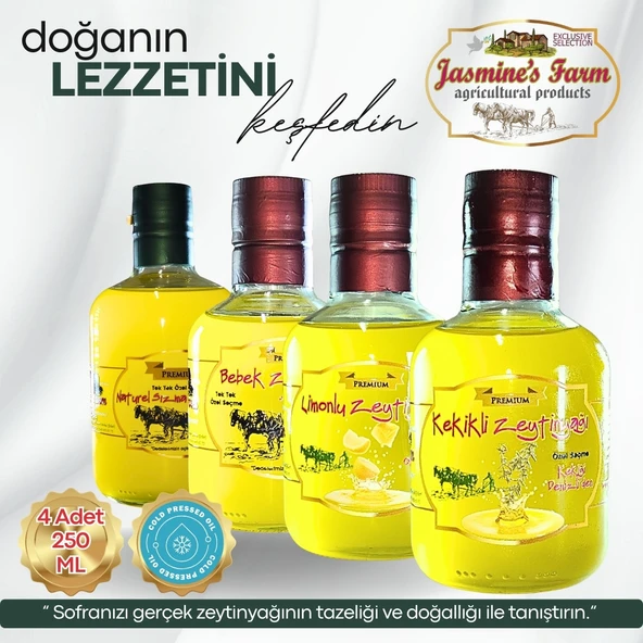Gurme Zeytinyağı Tadım Seti Ultra Premium 4X250ML - 224 mg/kg Polifenol ürün görseli 1