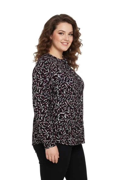 Kadın Düğmeli Modelli Bluz BGL-ST05130 - Resim 4