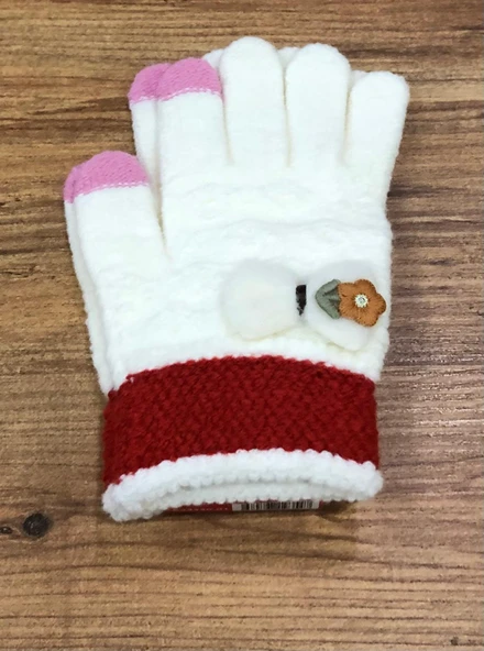 Kitti 9-15 Yaş Kız Çocuk Örme Eldiven K24240-01 - Resim 6